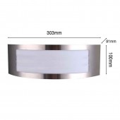 Aplique pared rectangular curvo Inoxidable E27 - 3