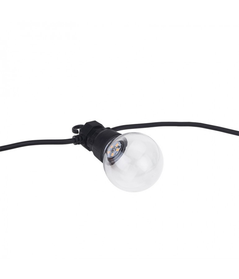 Guirnalda De Luces De 20 Bombillas E27 De Colores - 13 Metros, IP65, Para Interior Y Exterior
