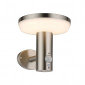 Aplique Solar LED CIRCULAR INOX Sensor movimiento PIR