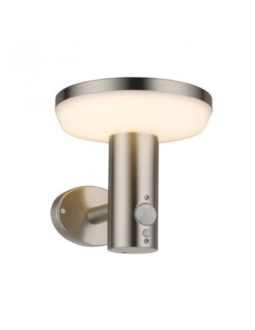 Aplique Solar LED CIRCULAR INOX Sensor movimiento PIR