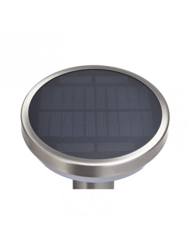 Aplique Solar LED CIRCULAR INOX Sensor movimiento PIR
