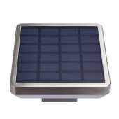 Aplique Solar LED Pared CUADRADO INOX Sensor movimiento PIR