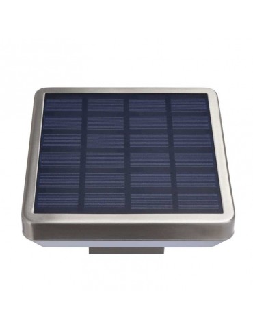 Aplique Solar LED Pared CUADRADO INOX Sensor movimiento PIR