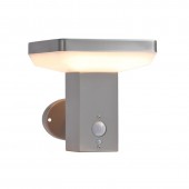 Aplique Solar LED Pared CUADRADO INOX Sensor movimiento PIR
