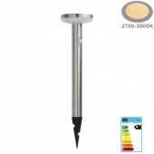 Aplique Solar LED suelo CIRCULAR INOX 50cm Sensor mov PIR