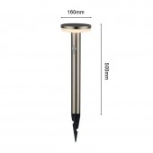 Aplique Solar LED suelo CIRCULAR INOX 50cm Sensor mov PIR dimensiones