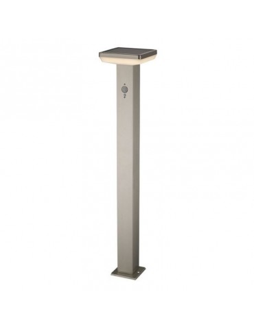 Baliza Solar LED CUADRADA INOX 80cm Sensor mov PIR