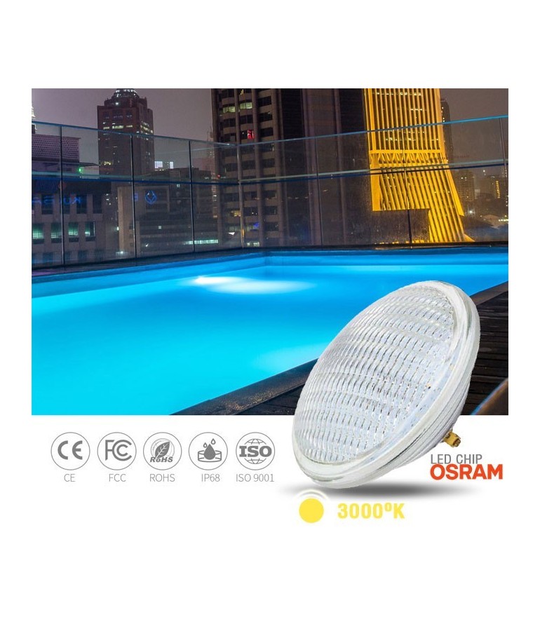 Bombilla LED PAR56 12v 12W IP68 PISCINA 3000K
