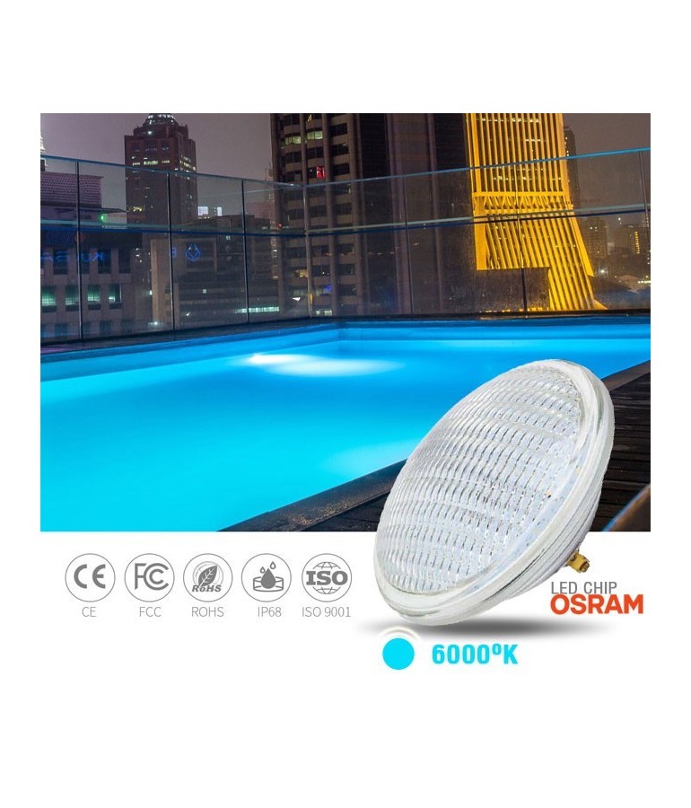 Bombilla LED PAR56 12v 12W IP68 PISCINA 6000ºK