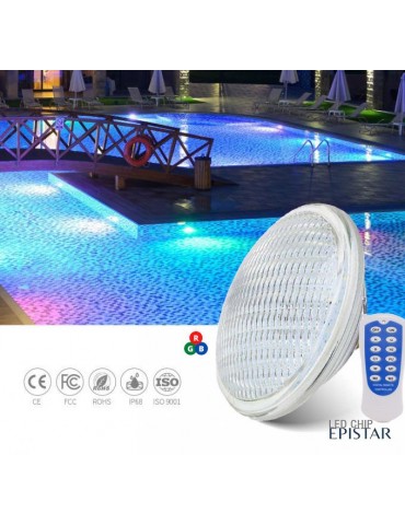 Bombilla LED PAR56 RGB 12v 12W IP68 PISCINA MANDO A DISTANCIA