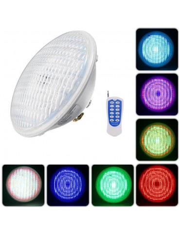 Bombilla LED PAR56 RGB 12V 12W IP68 PISCINA MANDO colores
