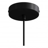 Lámpara colgante de diseño italiano Carla E14 rosetón negro