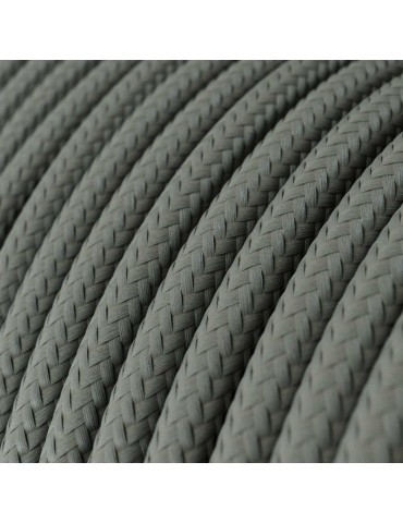 Lámpara colgante de diseño italiano Carla3 E14 cable textil gris
