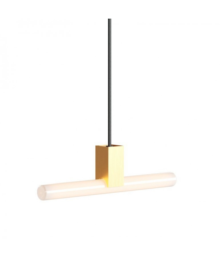 Lámpara colgante Lineal LED de diseño italiano Sinthia oro