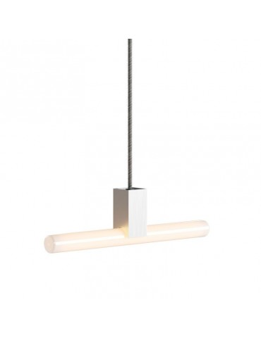 Lámpara colgante Lineal LED de diseño italiano Sinthia plata