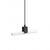 Lámpara colgante Lineal LED de diseño italiano Sinthia negra