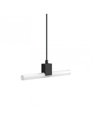 Lámpara colgante Lineal LED de diseño italiano Sinthia negra