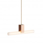 Lámpara colgante Lineal LED de diseño italiano Sinthia cobre