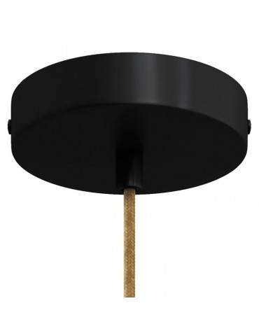 Lámpara colgante de diseño italiano rosetón negro