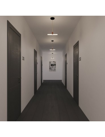 Lámpara colgante Lineal LED de diseño italiano Sinthia