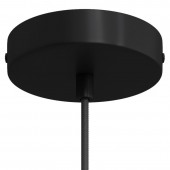 Lámpara colgante de diseño italiano rosetón negro