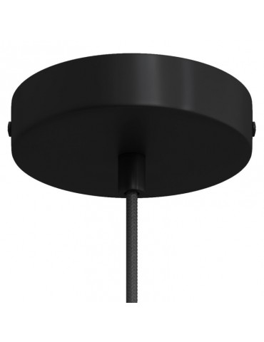 Lámpara colgante de diseño italiano rosetón negro