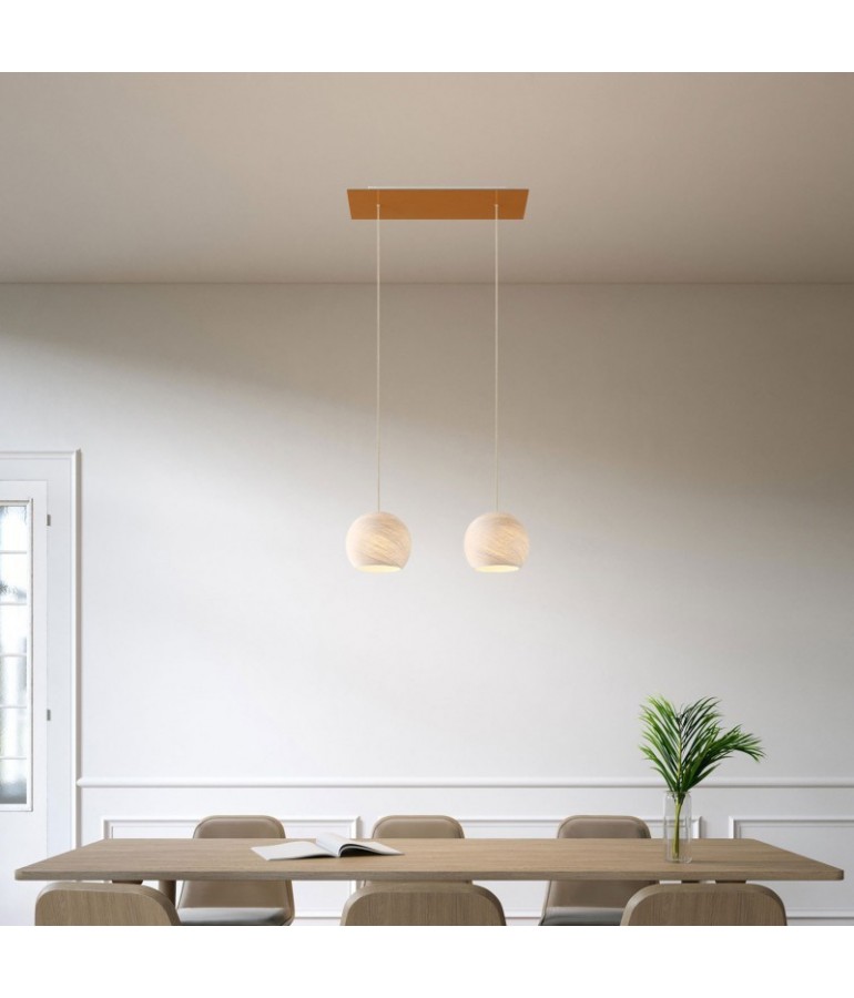 Lámpara colgante de diseño italiano DOPPIO - 1
