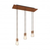 Lámpara colgante 6 caídas de diseño italiano WINNA cobre
