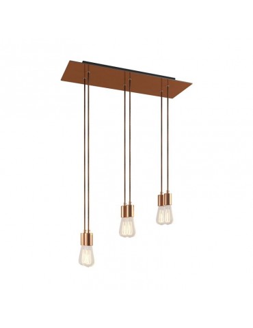 Lámpara colgante 6 caídas de diseño italiano WINNA cobre
