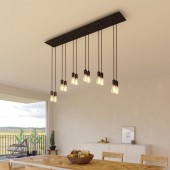 Lámpara colgante 6 caídas de diseño italiano WINNA cobre