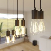 Lámpara colgante 6 caídas de diseño italiano WINNA cobre