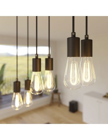 Lámpara colgante 6 caídas de diseño italiano WINNA cobre