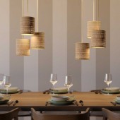 Lámpara colgante RAFFIA de diseño italiano - 1
