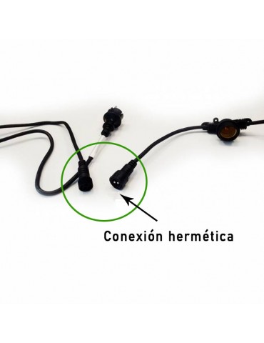 Guirnalda Exterior IP44 E27 conexiones