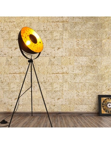 Lámpara de pie vintage industrial con trípode foto