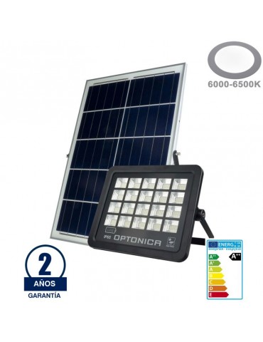 Foco Proyector Solar LED 100W Mando Placa Solar