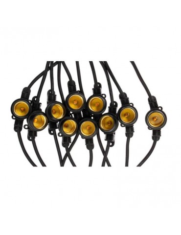 Guirnalda luces feria exterior 15 metros 15 E27
