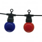 Guirnalda led 13m 20 Bombillas IP65 azul rojo