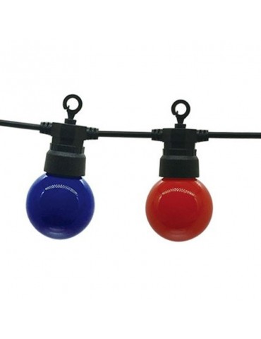 Guirnalda led 13m 20 Bombillas IP65 azul rojo