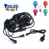 Guirnalda Multicolor 20 metros 20 LED E27 IP44