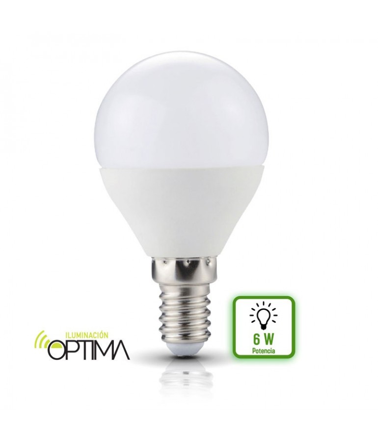 Pack 10 Bombillas LED Esférica P45 6W E14  HTPC 220°