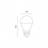LED Estándar A60 7W E27 HTPC+Aluminio 220°