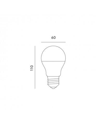 LED Estándar A60 7W E27 HTPC+Aluminio 220°