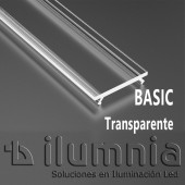 Vista Difusor Transparente BASIC para Perfiles de aluminio