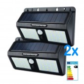 Pack Aplique Solar LED pared con sensor de movimiento