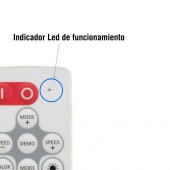 Mini Controlador Tira leds RGB 12v mando RC 19 PROGRAMAS indicador Led