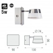 Aplique Baño pared Led 5W IP44 dimensiones