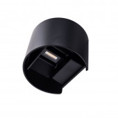 Aplique pared Led 6w Curvo Negro Doble cara vistas