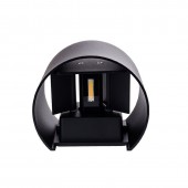 Aplique pared Led 6w Curvo Negro Doble cara detalle