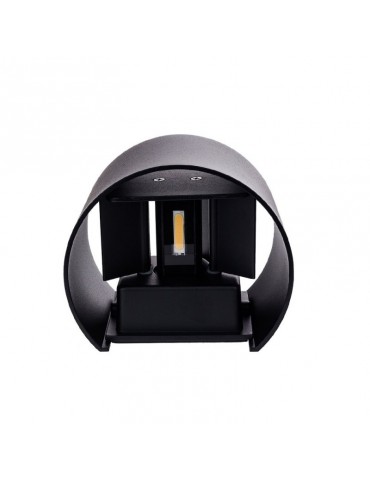 Aplique pared Led 6w Curvo Negro Doble cara detalle